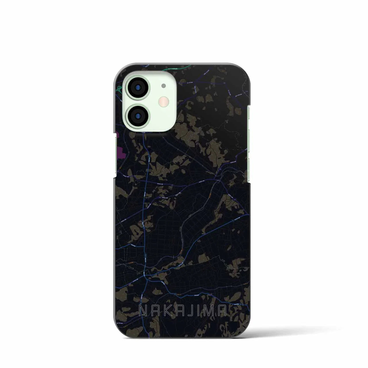 【中島（福島県）】地図柄iPhoneケース（バックカバータイプ）