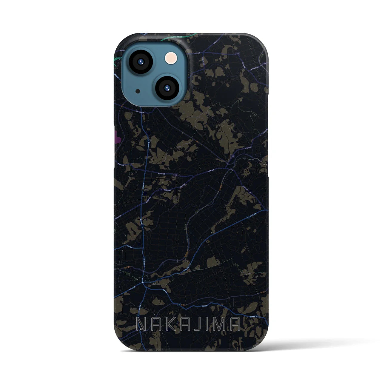 【中島（福島県）】地図柄iPhoneケース（バックカバータイプ）