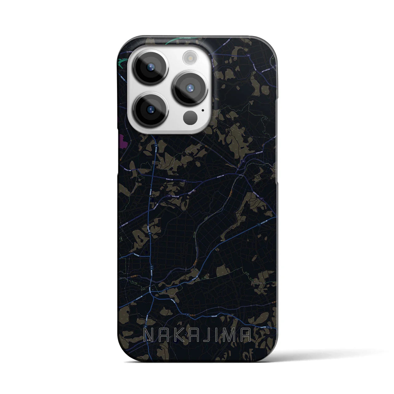 【中島（福島県）】地図柄iPhoneケース（バックカバータイプ）