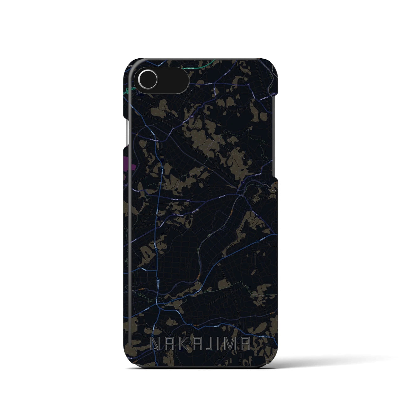 【中島（福島県）】地図柄iPhoneケース（バックカバータイプ）