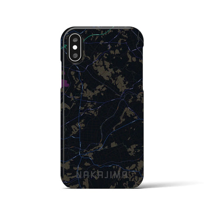 【中島（福島県）】地図柄iPhoneケース（バックカバータイプ）