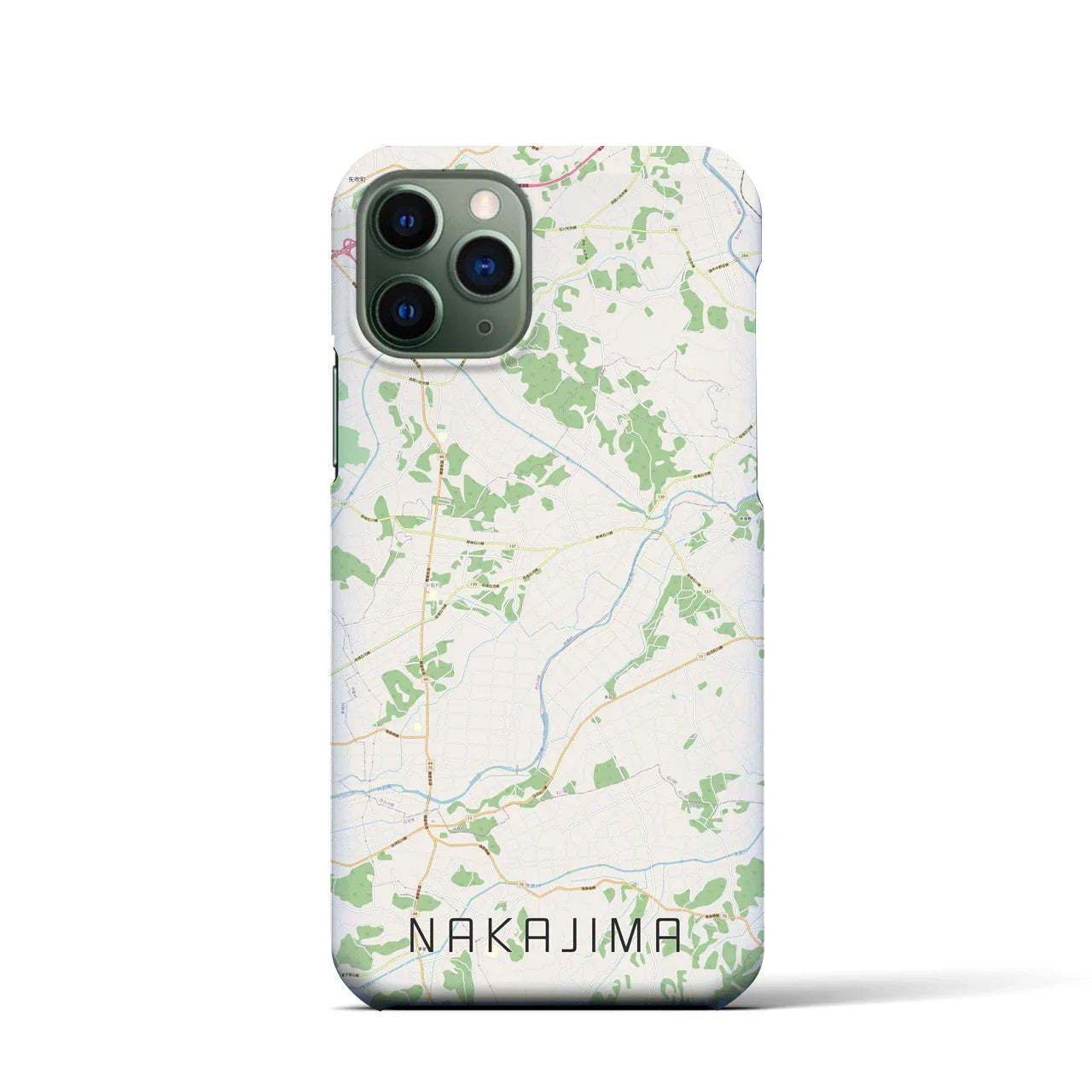 【中島（福島県）】地図柄iPhoneケース（バックカバータイプ）