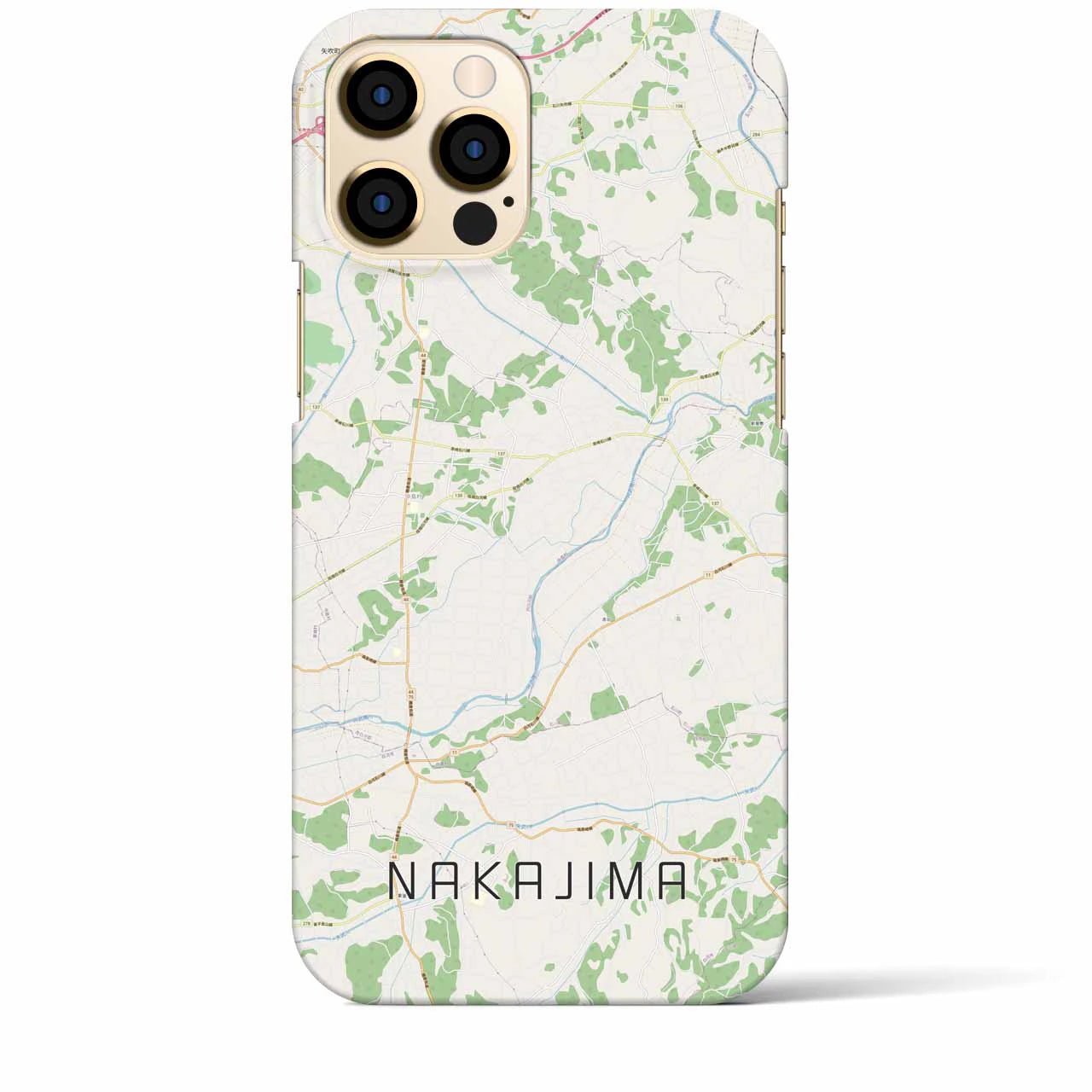 【中島（福島県）】地図柄iPhoneケース（バックカバータイプ）