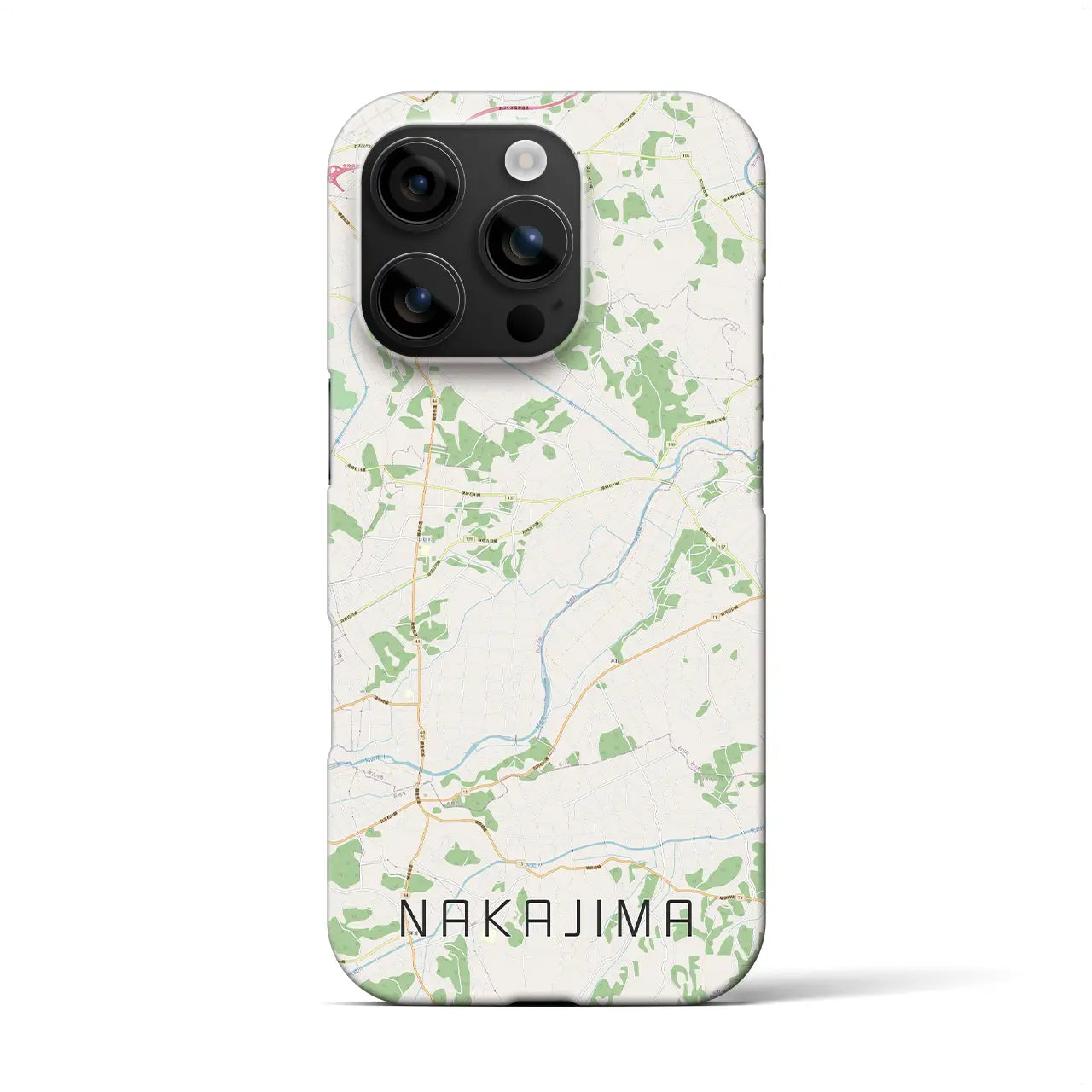 【中島（福島県）】地図柄iPhoneケース（バックカバータイプ）