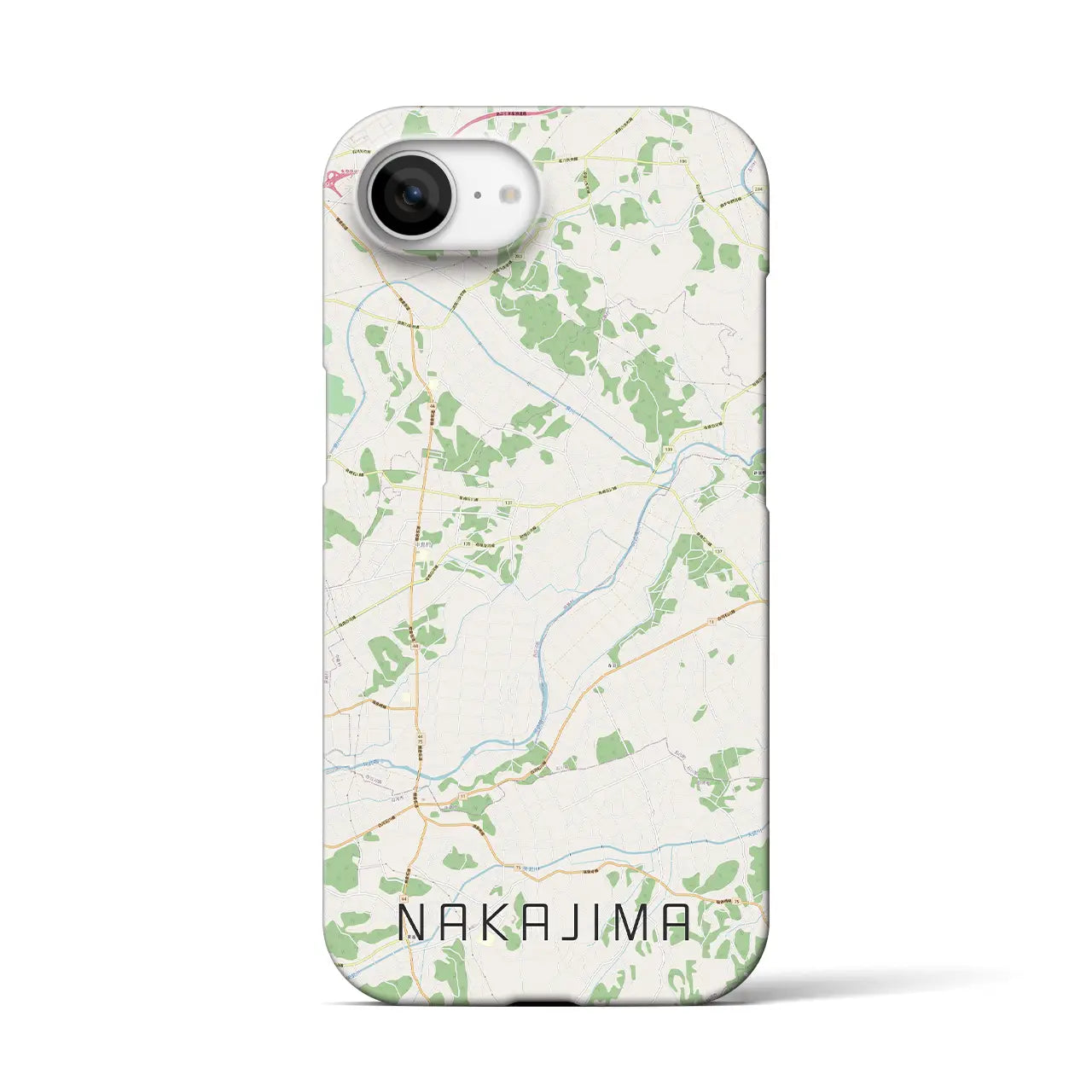 【中島（福島県）】地図柄iPhoneケース（バックカバータイプ）