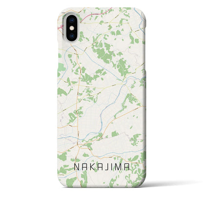 【中島（福島県）】地図柄iPhoneケース（バックカバータイプ）