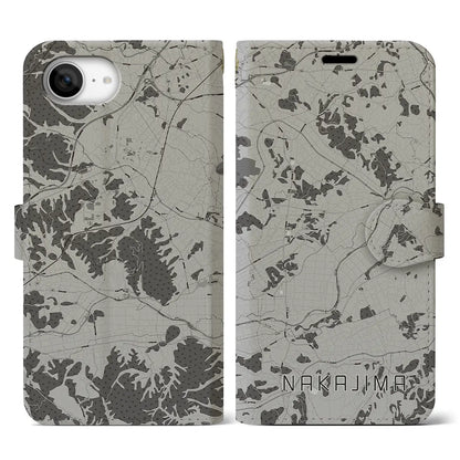 【中島（福島県）】地図柄iPhoneケース（手帳タイプ）