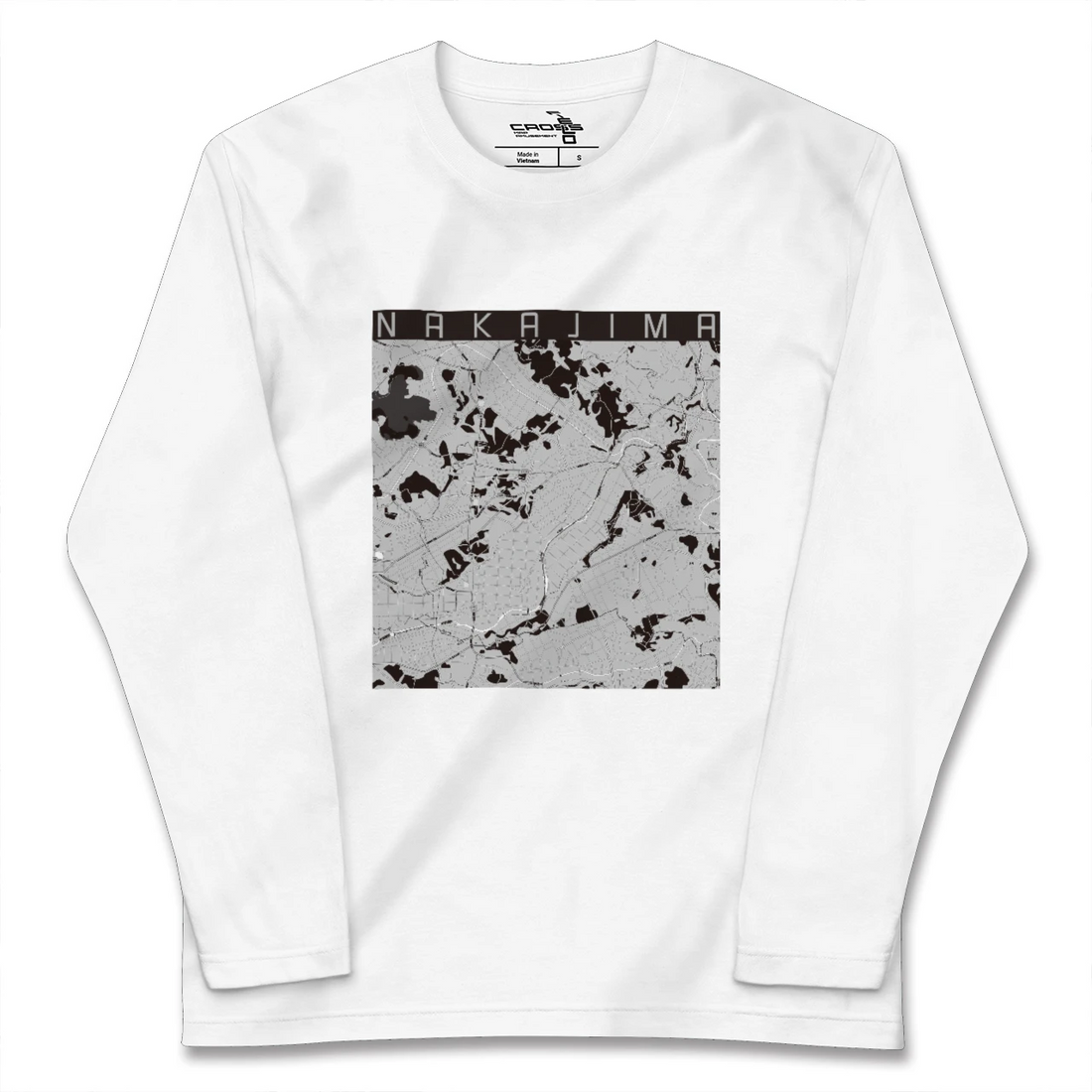 【中島(福島県)】地図柄ロングスリーブTシャツ