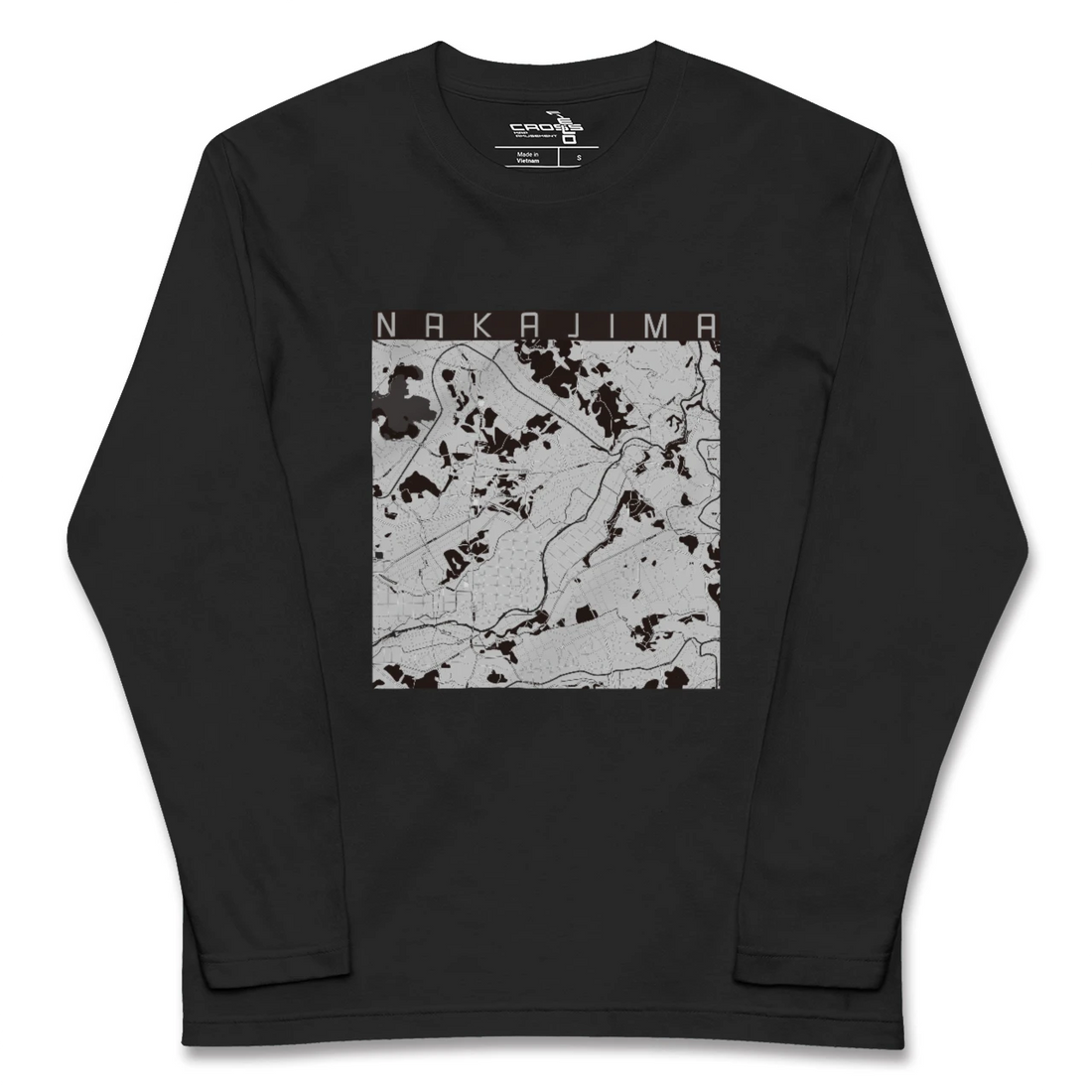 【中島(福島県)】地図柄ロングスリーブTシャツ