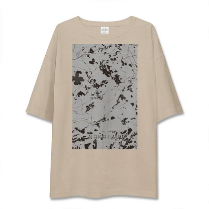 【中島（福島県）】地図柄ビッグシルエットTシャツ