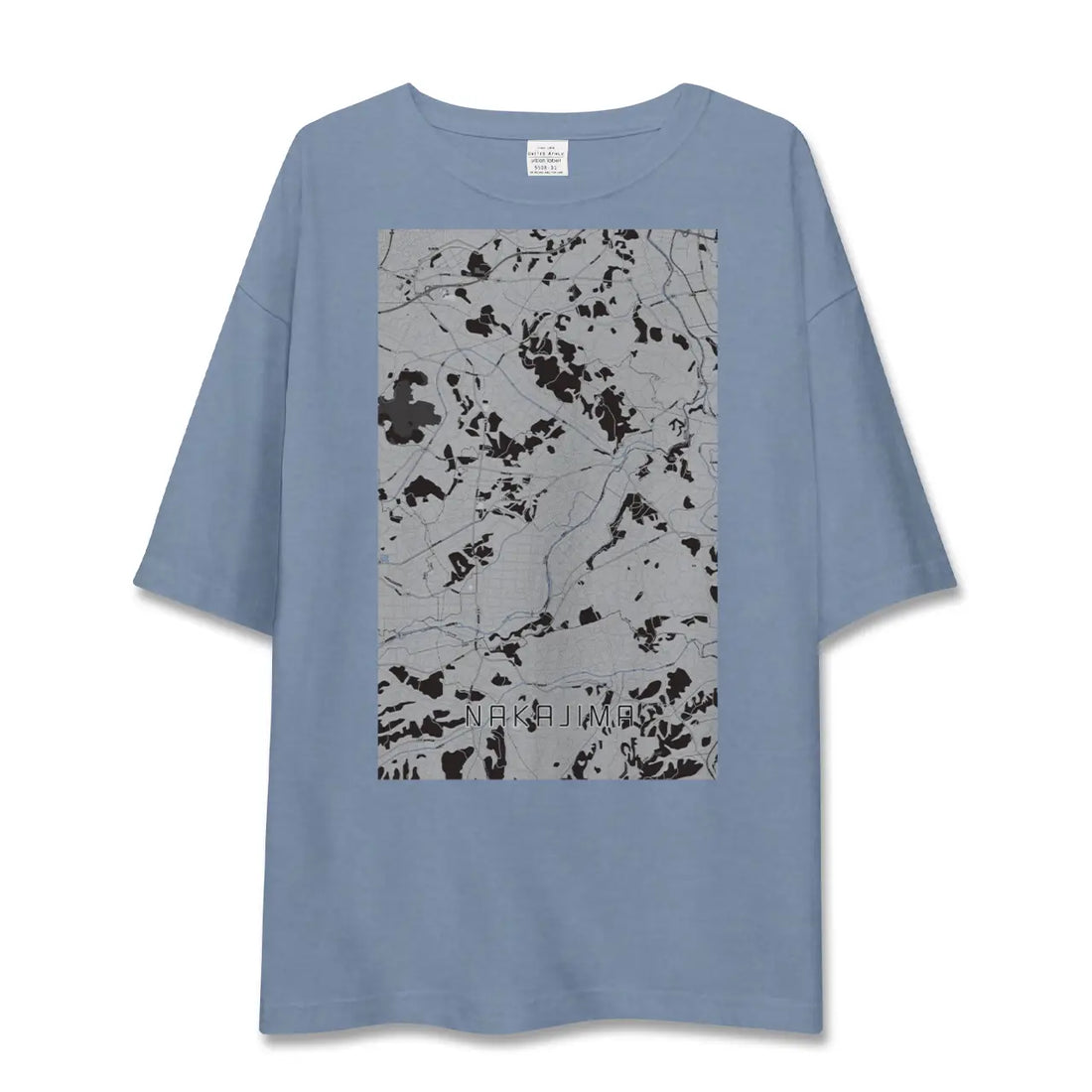 【中島（福島県）】地図柄ビッグシルエットTシャツ
