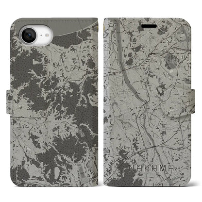 【中間（福岡県）】地図柄iPhoneケース（手帳タイプ）