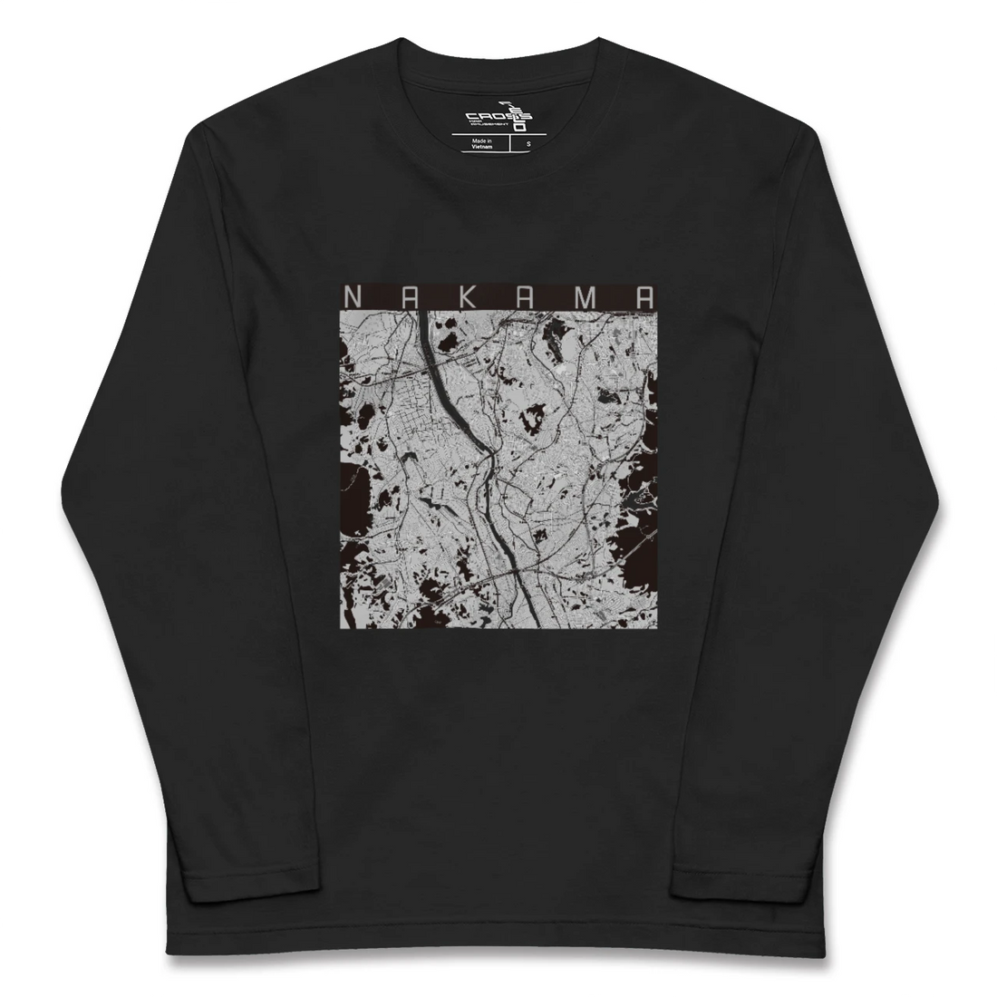 【中間(福岡県)】地図柄ロングスリーブTシャツ