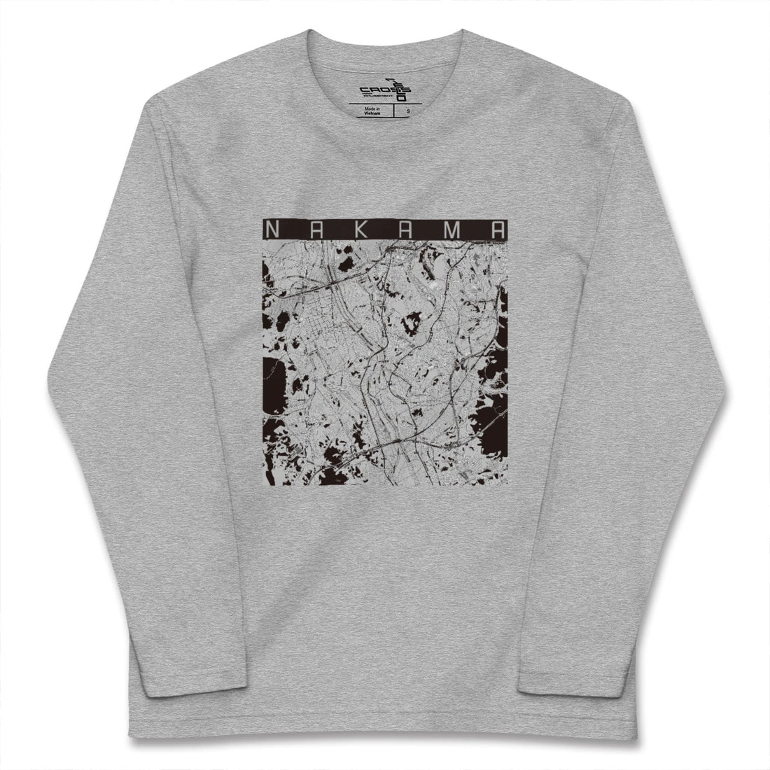 【中間(福岡県)】地図柄ロングスリーブTシャツ