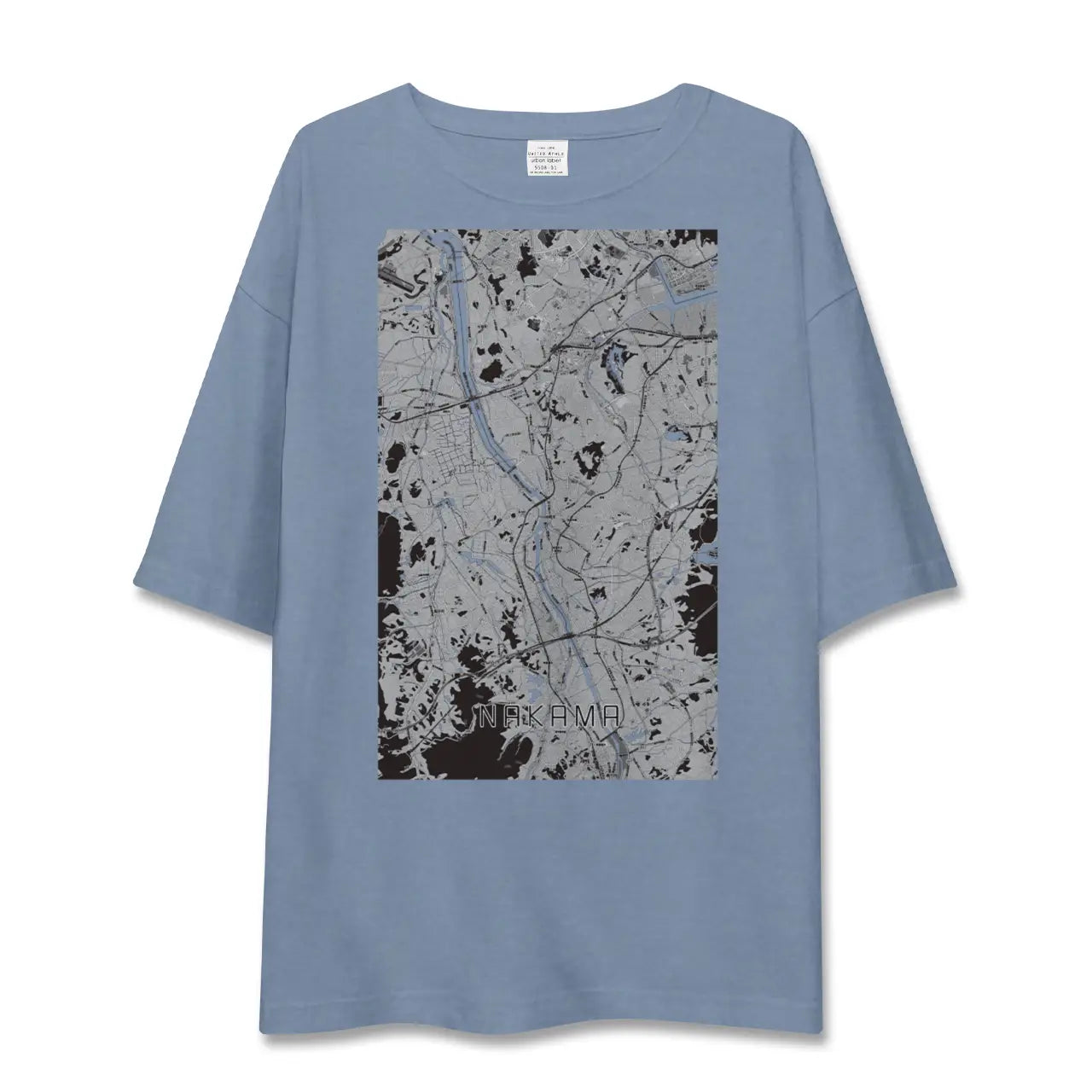 【中間（福岡県）】地図柄ビッグシルエットTシャツ