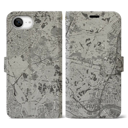 【仲町台（神奈川県）】地図柄iPhoneケース（手帳タイプ）