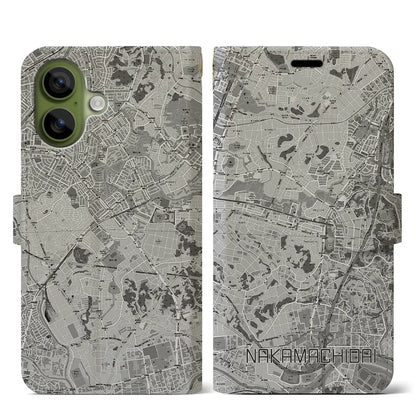 【仲町台（神奈川県）】地図柄iPhoneケース（手帳タイプ）