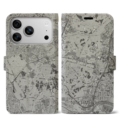 【仲町台（神奈川県）】地図柄iPhoneケース（手帳タイプ）