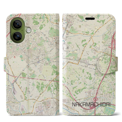 【仲町台（神奈川県）】地図柄iPhoneケース（手帳タイプ）