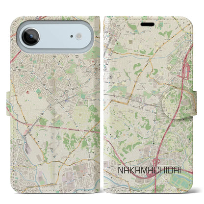 【仲町台（神奈川県）】地図柄iPhoneケース（手帳タイプ）