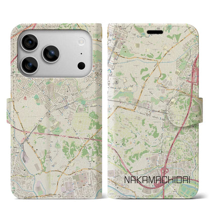 【仲町台（神奈川県）】地図柄iPhoneケース（手帳タイプ）