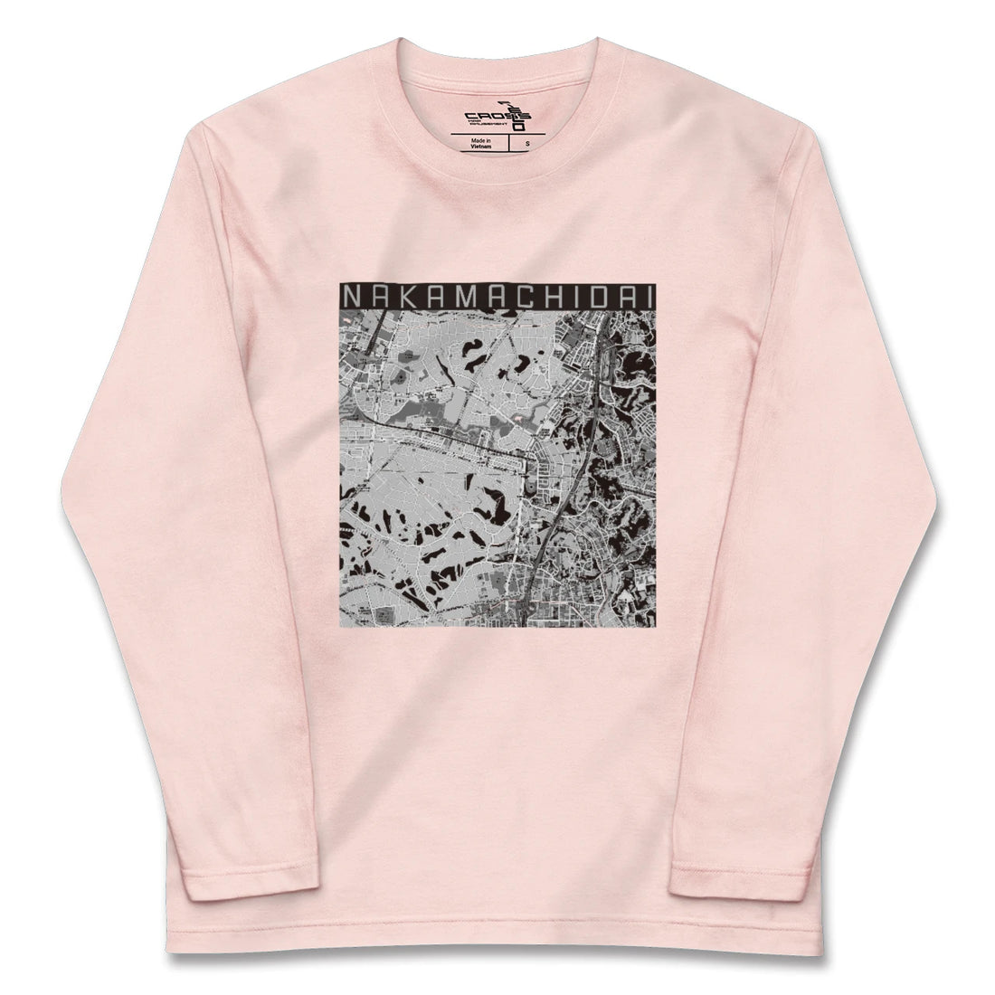 【仲町台(神奈川県)】地図柄ロングスリーブTシャツ