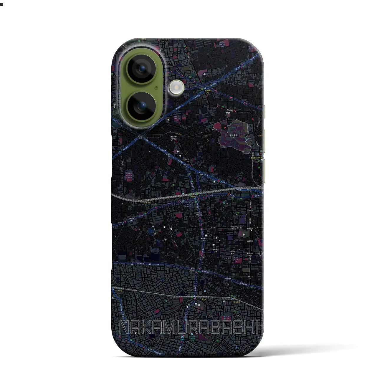 【中村橋（東京都）】地図柄iPhoneケース（バックカバータイプ）