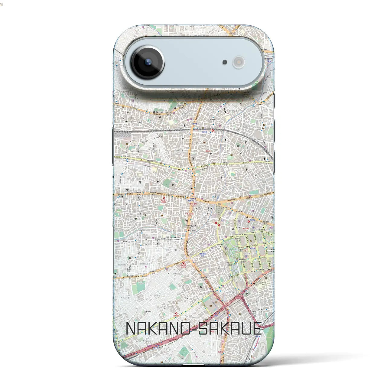 【中野坂上（東京都）】地図柄iPhoneケース（バックカバータイプ）