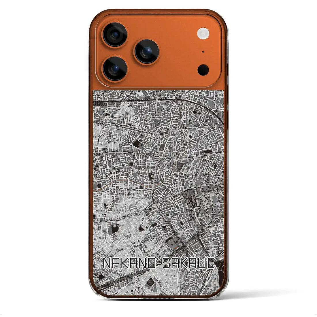 【中野坂上（東京都）】地図柄iPhoneケース（クリアタイプ）