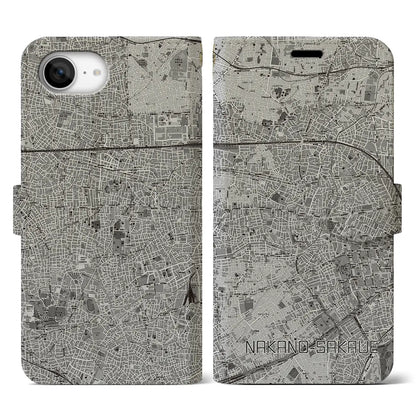 【中野坂上（東京都）】地図柄iPhoneケース（手帳タイプ）