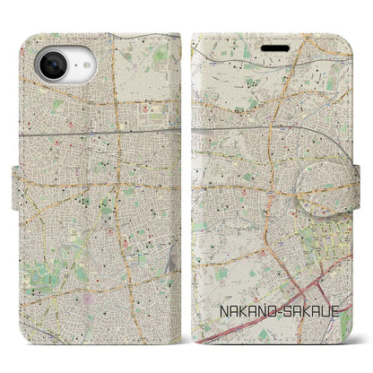 【中野坂上（東京都）】地図柄iPhoneケース（手帳タイプ）