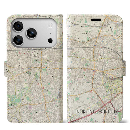 【中野坂上（東京都）】地図柄iPhoneケース（手帳タイプ）