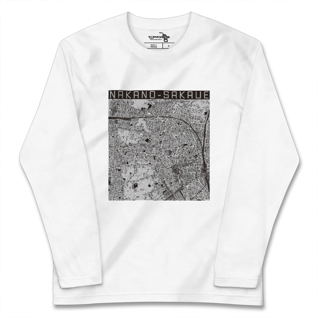 【中野坂上(東京都)】地図柄ロングスリーブTシャツ