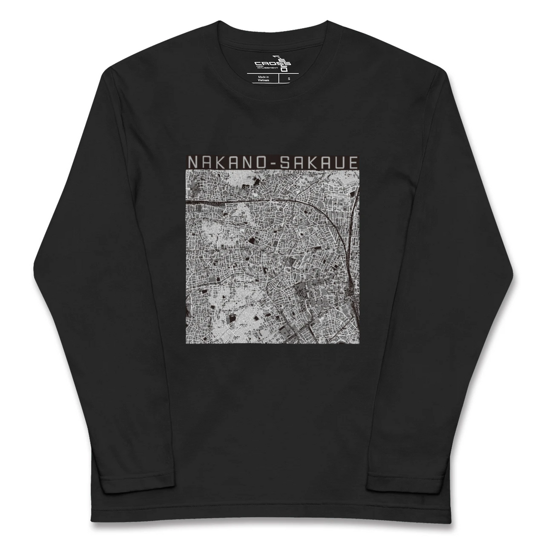 【中野坂上(東京都)】地図柄ロングスリーブTシャツ