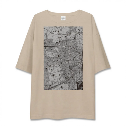 【中野坂上（東京都）】地図柄ビッグシルエットTシャツ
