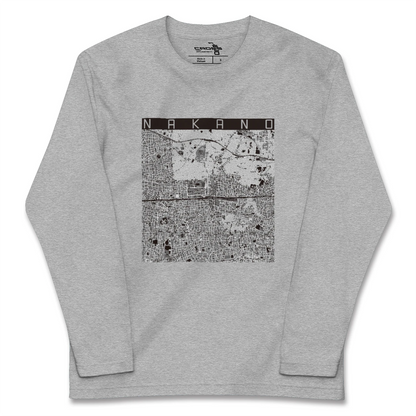 【中野2（東京都）】地図柄ロングスリーブTシャツ