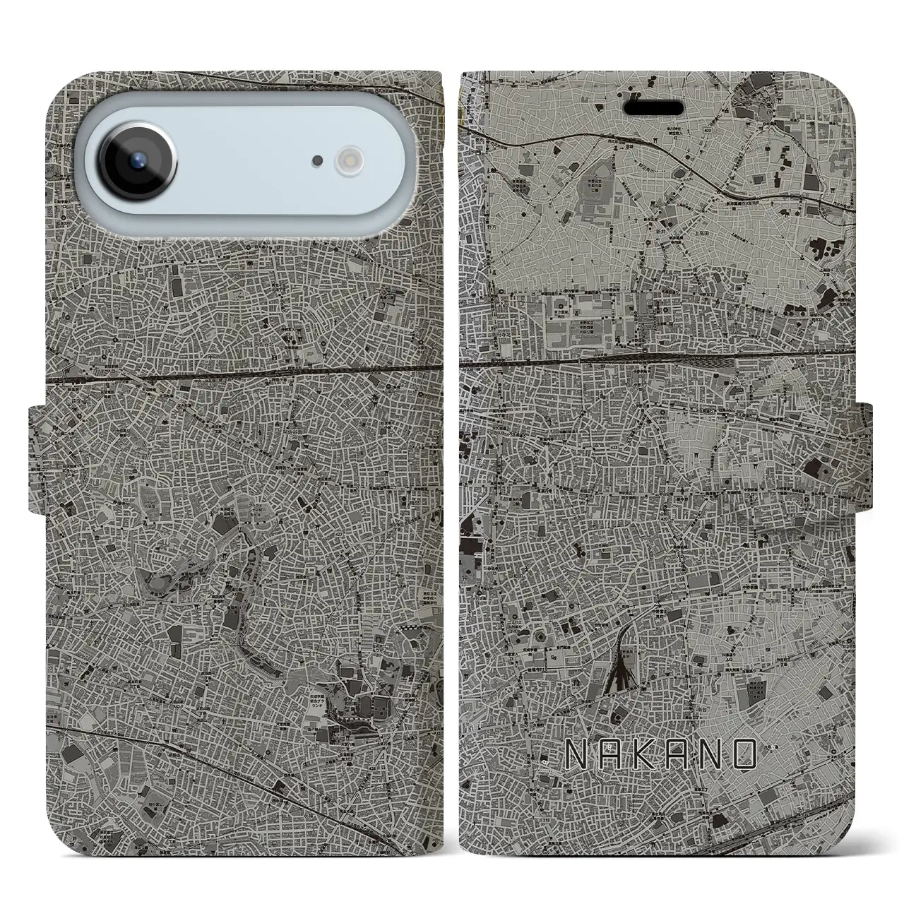 【中野（東京都）】地図柄iPhoneケース（手帳タイプ）