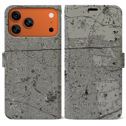 【中野（東京都）】地図柄iPhoneケース（手帳タイプ）