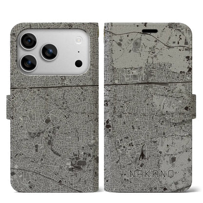 【中野（東京都）】地図柄iPhoneケース（手帳タイプ）