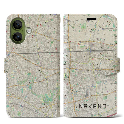 【中野（東京都）】地図柄iPhoneケース（手帳タイプ）