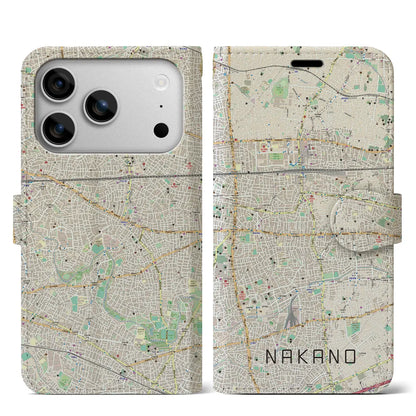 【中野（東京都）】地図柄iPhoneケース（手帳タイプ）