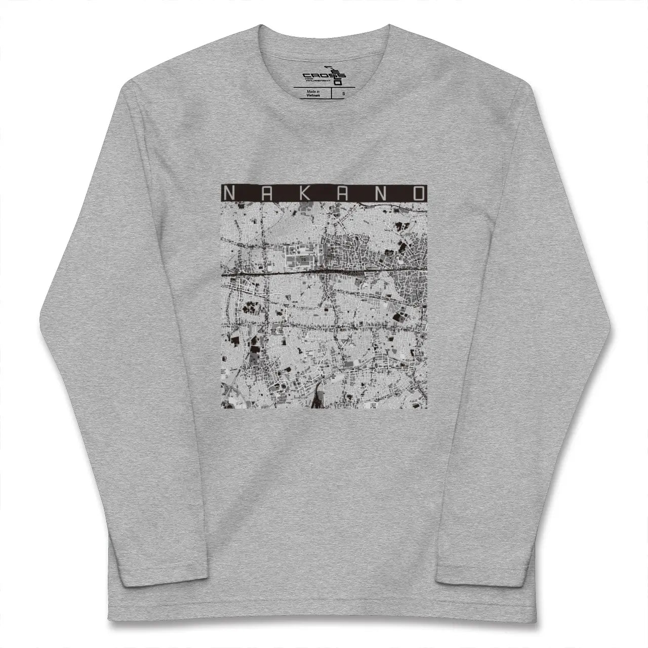 【中野（東京都）】地図柄ロングスリーブTシャツ