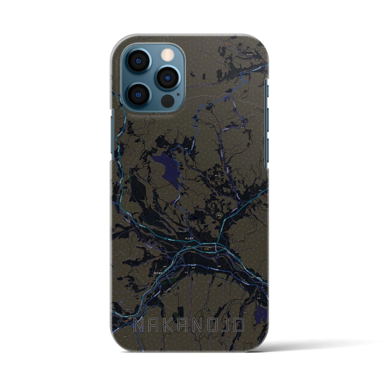 【中之条（群馬県）】地図柄iPhoneケース（バックカバータイプ）