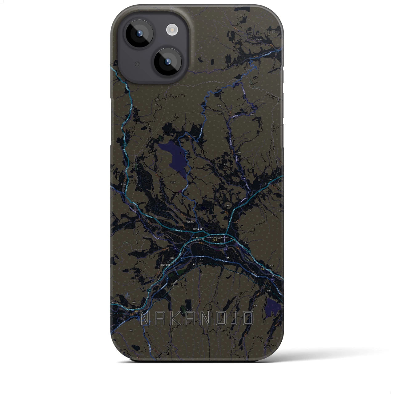 【中之条（群馬県）】地図柄iPhoneケース（バックカバータイプ）