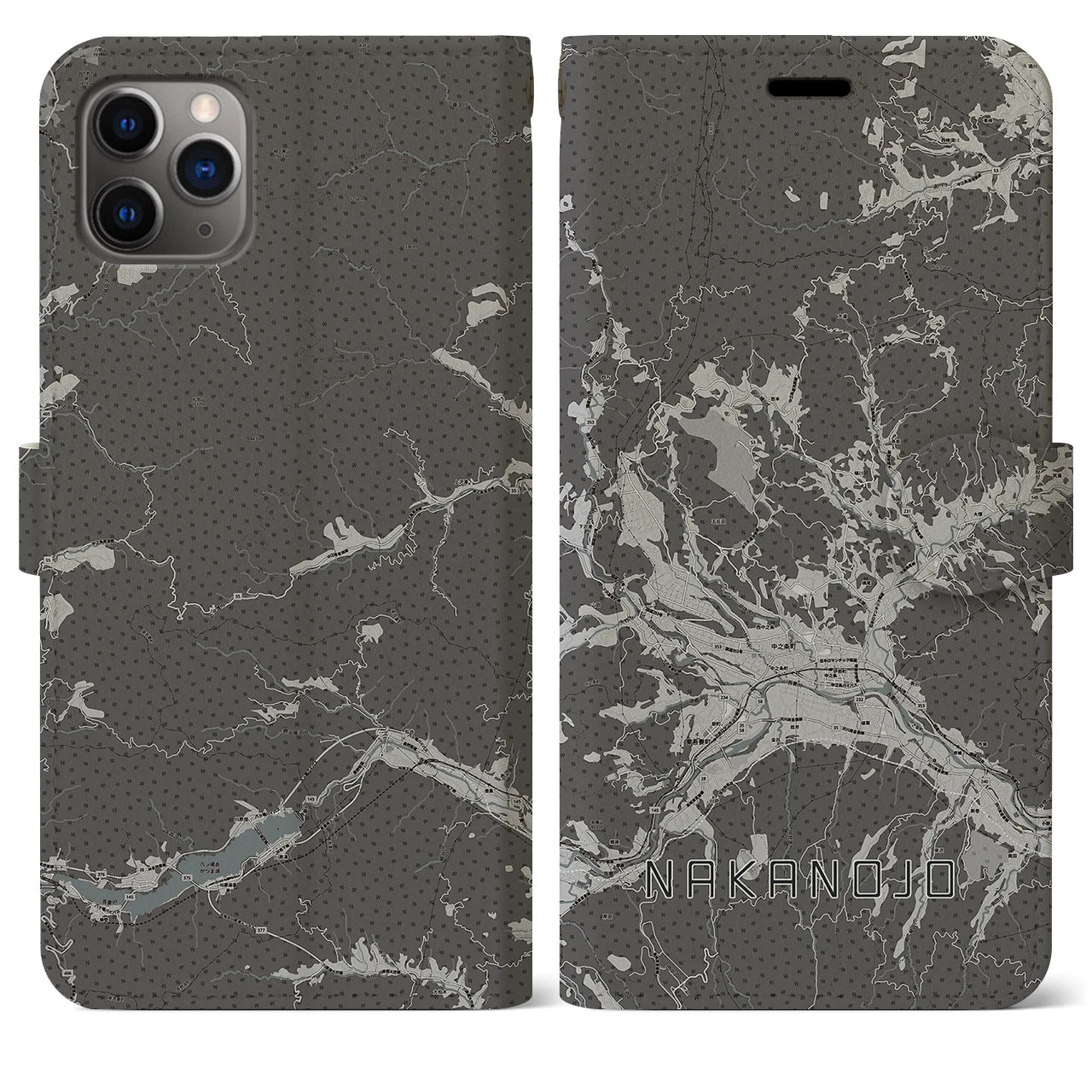 【中之条（群馬県）】地図柄iPhoneケース（手帳タイプ）