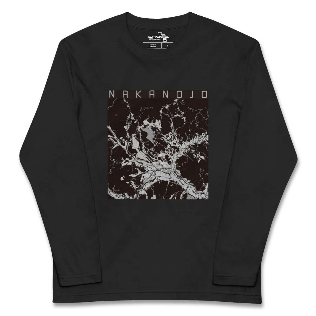 【中之条(群馬県)】地図柄ロングスリーブTシャツ