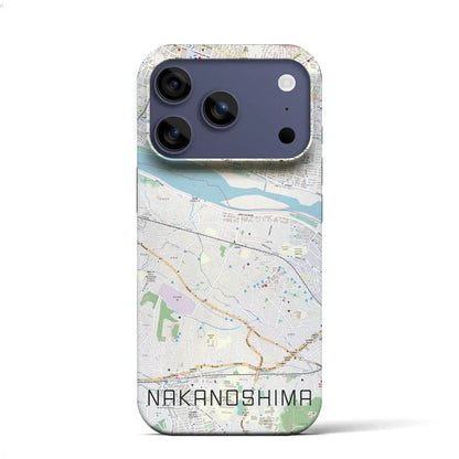 【中野島（神奈川県）】地図柄iPhoneケース（バックカバータイプ）