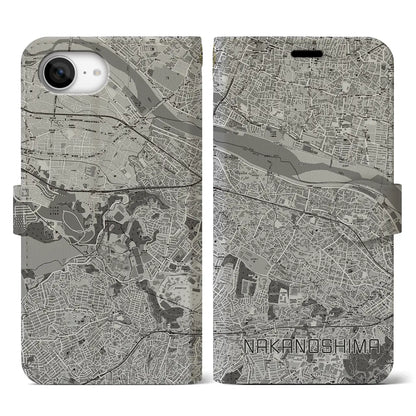 【中野島（神奈川県）】地図柄iPhoneケース（手帳タイプ）