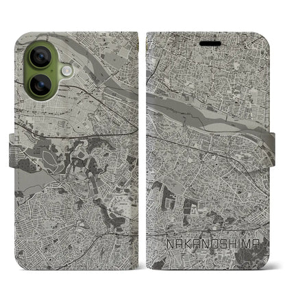 【中野島（神奈川県）】地図柄iPhoneケース（手帳タイプ）