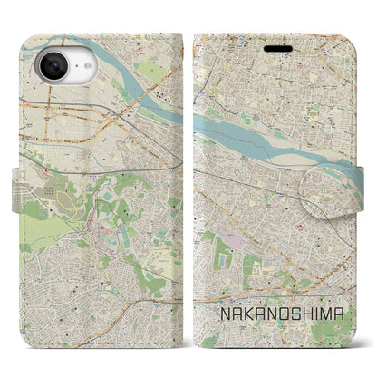 【中野島（神奈川県）】地図柄iPhoneケース（手帳タイプ）